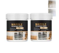 Marble Polishing Paste, Quartz Worktop Cleaner, Marble & Granite Worktop Cleaner, Stone Polishing Wax, Restores Shine & Removes Scratches, Effective Natural Marbles Polish Tool for Floors, Walls (2PC)