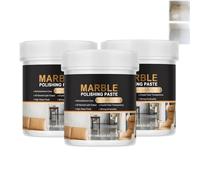 Marble Polishing Paste, Quartz Worktop Cleaner, Marble & Granite Worktop Cleaner, Stone Polishing Wax, Restores Shine & Removes Scratches, Effective Natural Marbles Polish Tool for Floors, Walls (3PC)
