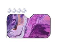 Marble Purple Colorful Car Windshield Sun Shade Foldable Car Front Window Sunshade for Sun, Heat and UV Rays, Auto Sun Blocker Visor Protector for Cars, SUVs Small