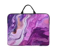 Marble Purple Colorful Laptop Case Sleeve 14 inch Shockproof Protective Notebook Case Travel Laptop Bag with Handle Waterproof Computer Cover Briefcase Handbags for Men Women