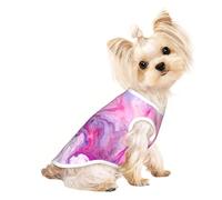 Marble Purple Colorful print Dog Clothes T Shirts for Small Dogs Breathable Puppy Kitten Dog Shirts for Pet Dogs Cats