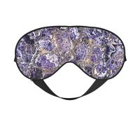 Marble Purple Light Blocking Sleep Mask Adjustable Comfortable Soft Eye Cover Reversible Night Rest