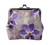 Marble Purple Print Versatile Coin Purse Exquisite Mini Wallet Cute Change Pouch for Any Occasion