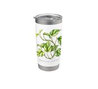 Marble Queen Pothos Plant Illustration Stainless Steel Insulated Tumbler