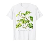 Marble Queen Pothos Plant Illustration T-Shirt