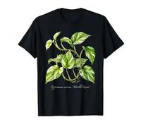 Marble Queen Pothos Plant Illustration T-Shirt