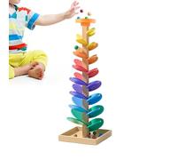 Marble Race - Wooden Interactive Rainbow Educational Toys - Kids Construction Track Music Tree | for Preschool Classroom Homeschool Playroom Daycare Travel Girls Boys
