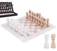MARBLE RANGE Set 12" Inches White and Verona Handmade Chess Sets for Adults - Marble Board Game for Family with Storage Box & 2 Extra Queen, Ideal Travel Chess Set & Home Décor