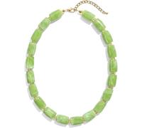 Marble Resin Rectangular Beaded Choker Necklace for Women Colorful Resin Bead Statement Necklace with Gold Spacer Beads Adjustable Boho Vintage Chunky Collar Necklace Fashion Statement Jewelry for