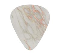 Marble Rose Gold Marble Metallic Blush Pink,12 Pcs Guitar Pick,3 Different Thickness Plectrums for Acoustic Guitar Bass Ukulele (0.46mm 0.96mm 0.71mm)