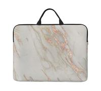 Marble Rose Gold Marble Metallic Blush Pink, 14 Inch Laptop Sleeve, Notebook Bag Laptop Case Sleeve Briefcase with Handle