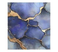 Marble Royal Blue Gray Magnetic Dishwasher Cover