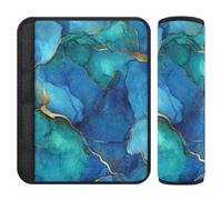 Marble Royal Blue Green 2 Pack car Seatbelt Cushion Release Stress to Your Neck and Shoulders for Bag accesorios para carro