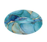 Marble Royal Blue Green Pet Dog Beds Relieve Stress Puppy Beds for Medium Size Pets Sleeping XS
