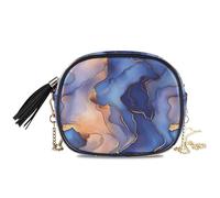 Marble Royal Blue Peach Cross Body Bag for Men Practical with Credit Card Slots Small Black Purses Go shopping