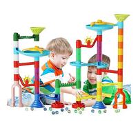 Marble Run,110PCS Building Construction STEM Set for Kids Age 3-12Year, Solid Race Track Toy,Easy to Assemble Learning Educational Marble Rush,Gifts for Boys Girls