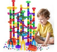 Marble Run - 150PCS STEM Educational Toy Set for Boys & Girls, Transparent Marble Maze & Race Track with 60 Marbles, Construction Building Blocks, Birthday Gift for Kids Ages 3 4 5 6 7 8 + Years Old