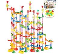 Marble Run 232 PCS Building Toy Set with 45 Plastic Marbles, Creative Marbel Run Track Construction Game for Kids, Educational STEM Marble Runs Gift for 3 4 5 6-8-12 Year Olds Boys Girls