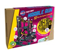 Build Your Own Cardboard Marble Run - Includes x10 Swirly Glass Marbles - Cardboard Craft Kit - Ages 10+