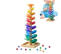 Marble Run, Construction Building Blocks Toys, Wooden Interactive Rainbow Educational Toy, Construction Track Music Tree | For Boys Girls Home Classroom Homeschool Daycare
