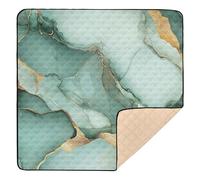 Marble Sage Green White Large Sturdy Baby Gym & Activity Mat for Indoor Outdoor 1-Piecing Activity Entertainment Mat for Baby Toddler Infant, 50'' x 50''