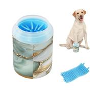 Marble Sage Green White Reusable Dog Foot Cleaner Cup Silicone Brush Soft Pets Grooming Supplies for Small Medium Dogs and Cats
