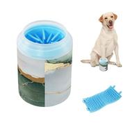 Marble Sage Green White Reusable Dog Foot Washer with Silicone Brush Soft Feet Cleaning Kit for Small & Medium Dogs
