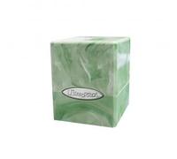 Marble Satin Cube - Lime Green / White