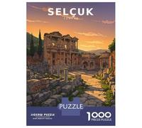 Marble Shadows of An Ancient City 1000 Piece Jigsaw Puzzle, Historic Square Architecture, 1000 Pieces for Adults, for Families, Relaxing Challenge, 52x38cm/1000pcs