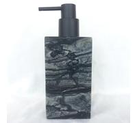 Marble Soap Dispenser Real Stone Hand Liquid Pump Bottle for Bathroom Countertop Home Decorative Kitchen Sink for Refillable Shampoo Shower Laundry Dish Soap Lotion Dispenser (Black White)