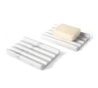 Marble Soap Holder, Soap Dish for Shower, Bathroom, Kitchen, Multi-Function Bar Soap Holder, Soap Saver with Water Ripple Design, Soap Tray for Bar Soap(Palissandro Classico)