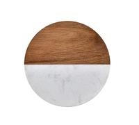 Marble Splicing Wood Insulation Pads Tea Cups Coffee Placemats Round Square For Kitchen Table Round Square