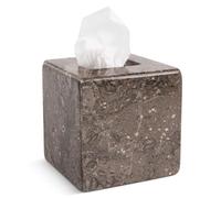 Marble Square Tissue Box 5.5 Inch Oceanic Tissue Holder for Home Office Desk Accessories, Dispenser Paper Napkins, Kitchen Countertop Organizer and Bathroom Vanity Decorative Box for Facial Tissues
