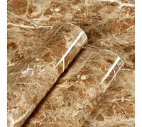 Marble Sticky Back Plastic Roll, Self Adhesive Worktop Covering, Scratch-Resistant for Kitchen and Bathroom Countertops, Easy to Remove