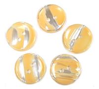 Marble Stripe Humbug Candy Look Round Buttons Pack of 5 (15mm, Orange)