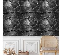 Marble Stripes Peel and Stick Wallpaper 0.4×10 m Stone Texture Removable Self Adhesive Contact Paper Sticky Back Thicken Waterproof Matte Wall Paper for Living Room Bedroom Wall Furniture Decorate