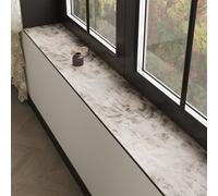 Marble-Style Window Pad Absorbent, Anti-slip Narrow Diatomaceous Window Sill Mat Cut-to-Size, Modern Soft Furniture Kitchen Liner Dust Proof(Style C,150x25cm(59x10"))