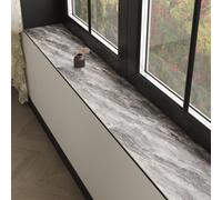 Marble-Style Window Pad Absorbent, Anti-slip Narrow Diatomaceous Window Sill Mat Cut-to-Size, Modern Soft Furniture Kitchen Liner Dust Proof(Style B,100x15cm(39x6"))