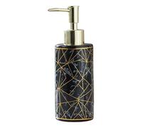 Marble Styles Ceramic Soap Dispenser 185mm Height 300ml Liquid Storae & Refillable for Lotion & Body Wash House Hand Sanitizers Dispenser