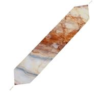 Marble Table Runner 12.9 X 78.7 Inch Rustic Fall Table Runners with Tassels Cotton Linen Table Runner for Indoor Outdoor Thick Farmhouse Table Runner for Table Decorations