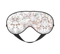 Marble Texture Copper Splatter Double Sided Sleep Mask, Adjustable Blackout, Silk-Like Eye Mask for Sleeping,Travel, Soft, Breathable, Lightweight Comfortable Blindfold