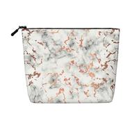 Marble Texture Copper Splatter Fake Hemp Makeup Bag - Versatile Cosmetic Makeup Accessories for Daily Use, On Business Trip and More