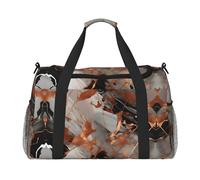 Marble Texture Copper Splatter Print Everyday Use Travel Duffle Bag Large Capacity Travel Bag Stylish Functional Bag, Black, One Size