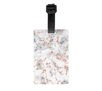 Marble Texture Copper Splatter Print Luggage Tags for Suitcases Waterproof Backpack Labels Family Travel Essentials