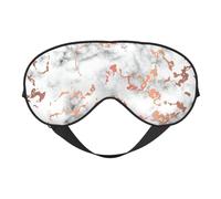 Marble Texture Copper Splatter Print Silk Sleep Mask with Adjustable Buckle Stylish Eye Mask for Women Travel Nap Shift Work Office