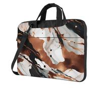 Marble Texture Copper Splatter Print Ultra-Thin Portable Laptop Bag Briefcase Working Business Casual Shoulder Bags