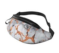 Marble Texture Copper Splatter Printed Chest Pack Waist Bag for Men Women Running Belt Bag Fanny Packs Chest Bags Travel Hiking Daypack
