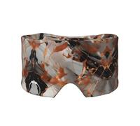 Marble Texture Copper Splatter Printed Sleeping Blindfold, Padded Ear Warmer Mask, Adjustable Head Wrap, for Deep Relaxation