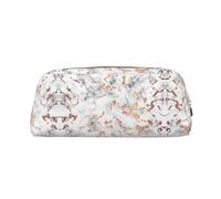 Marble Texture Copper Splatter Printing Cute Pen Stationery Bag Leather Pencil Pouch for Students Zipper Bag for Pens,Pencils,Markers