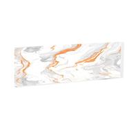 Marble Texture Copper Splatter -Rectangular Acrylic Table Signs - Clear Custom Nameplates For Office Desk, Restaurant, Events - Smooth Edge Professional Signage.